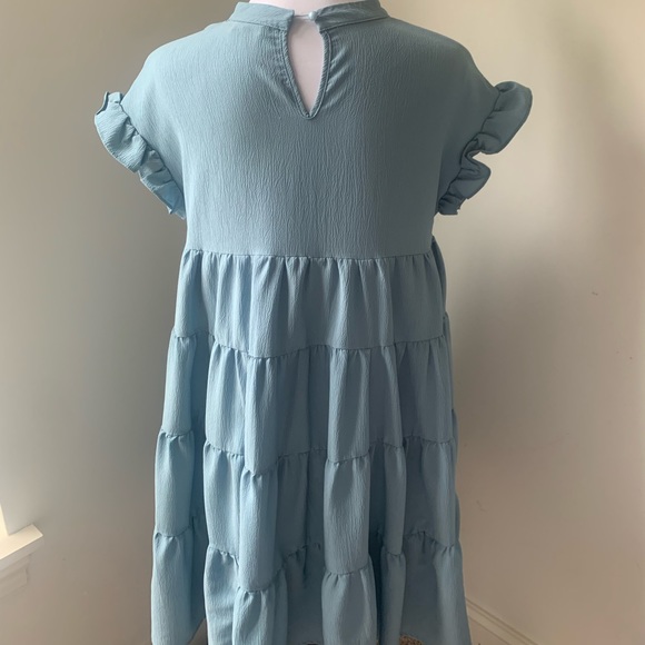 Blue Tiered Midi Dress - Picture 2 of 2